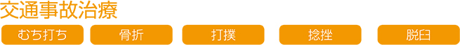 交通事故治療 : むち打ち・骨折・打撲・捻挫・脱臼